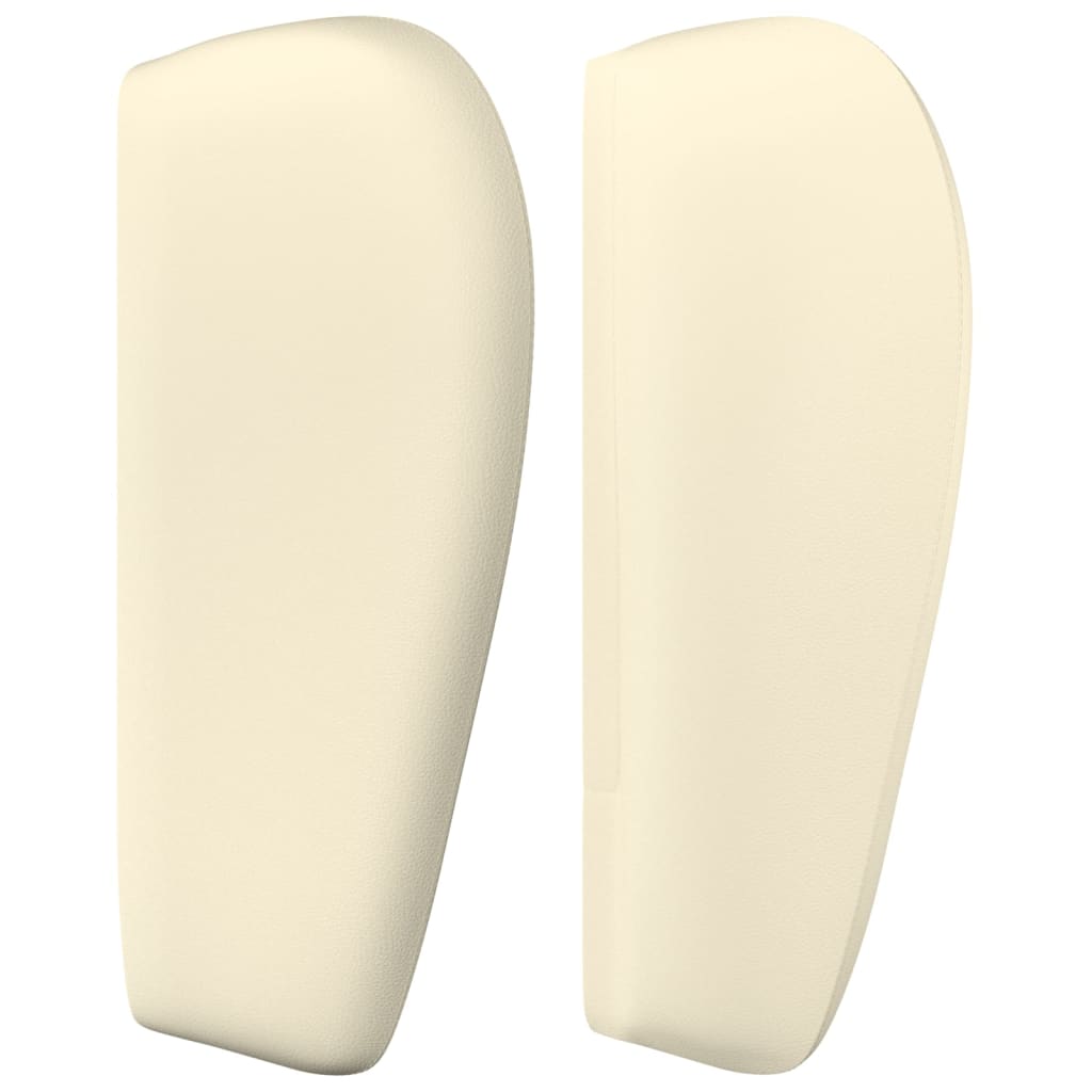 Kopfteil mit Ohren Creme 203x23x78/88 cm Kunstleder